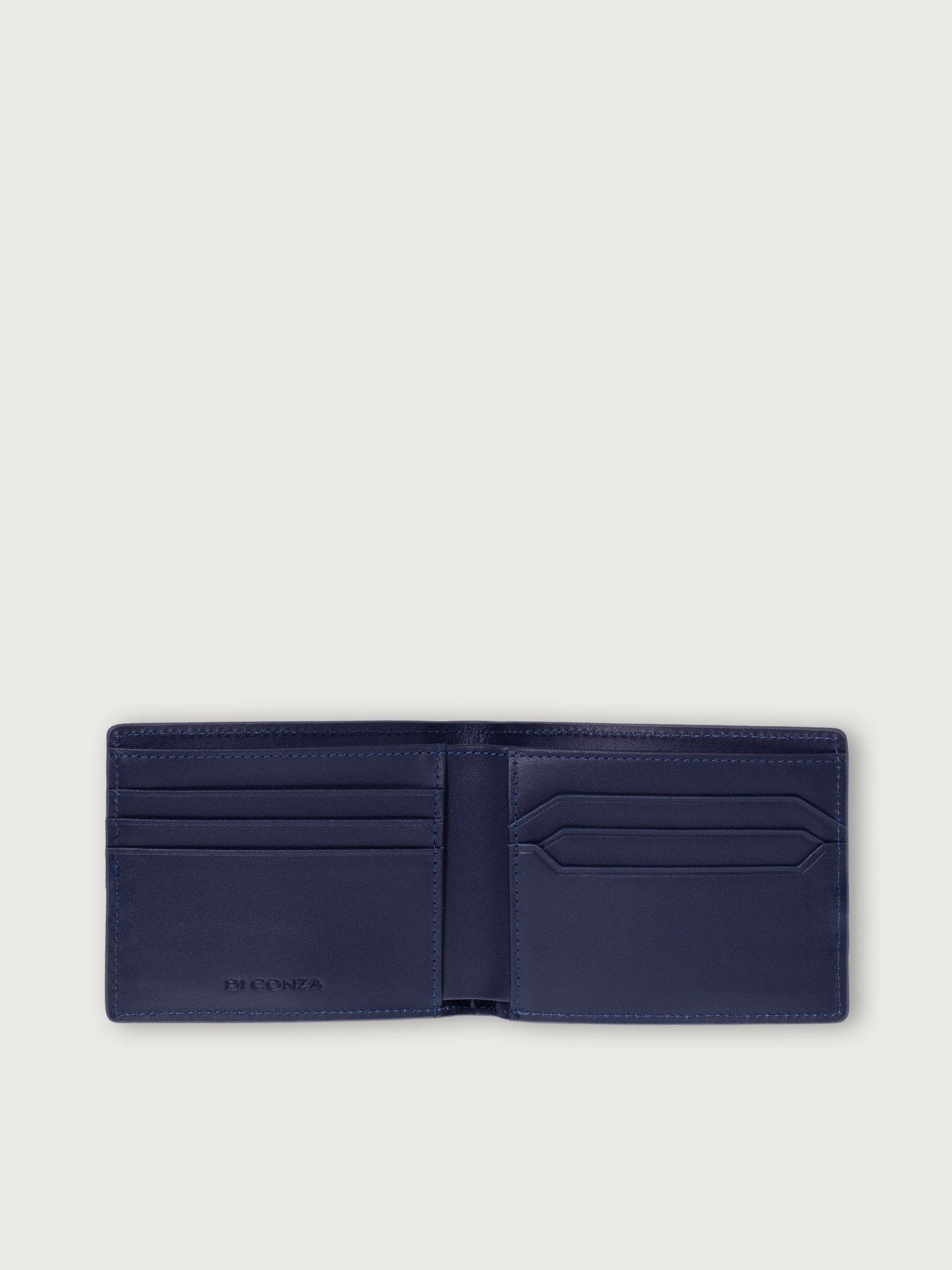 BILLETERA DE CUERO ICON GRIS PARA 8 TARJETAS - Di Conza