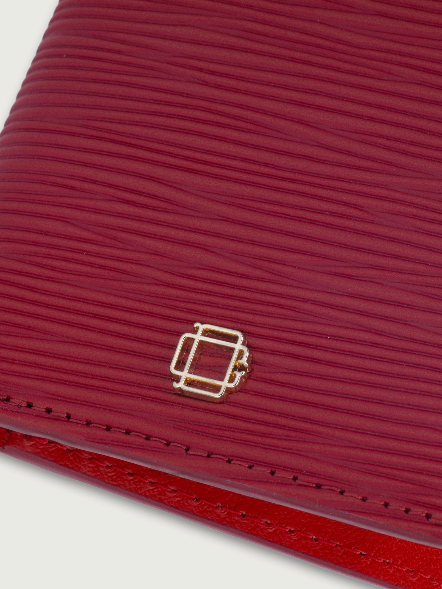 BILLETERA VERTICAL DE CUERO ROJO UNISEX - Di Conza