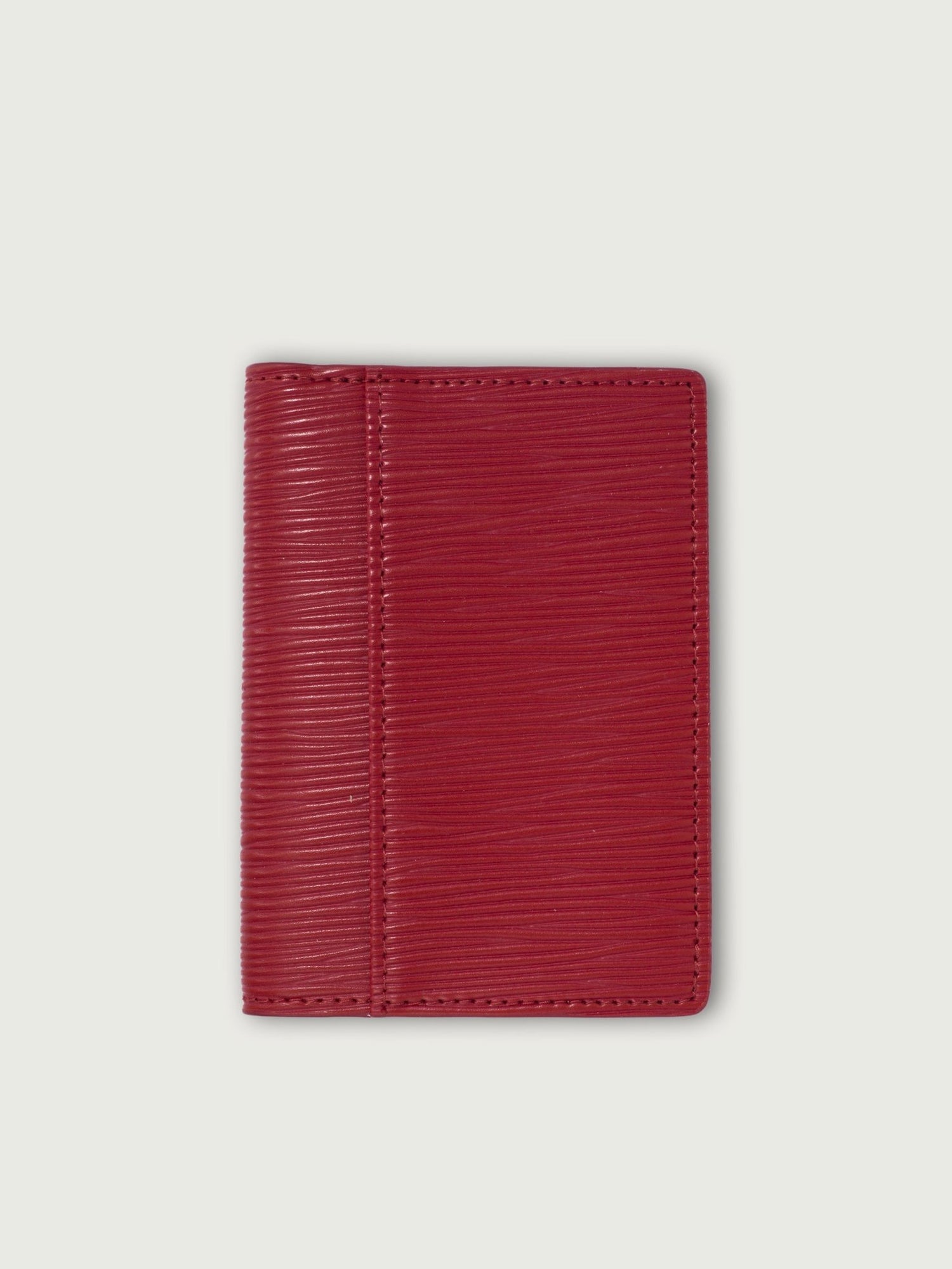 BILLETERA VERTICAL DE CUERO ROJO UNISEX - Di Conza