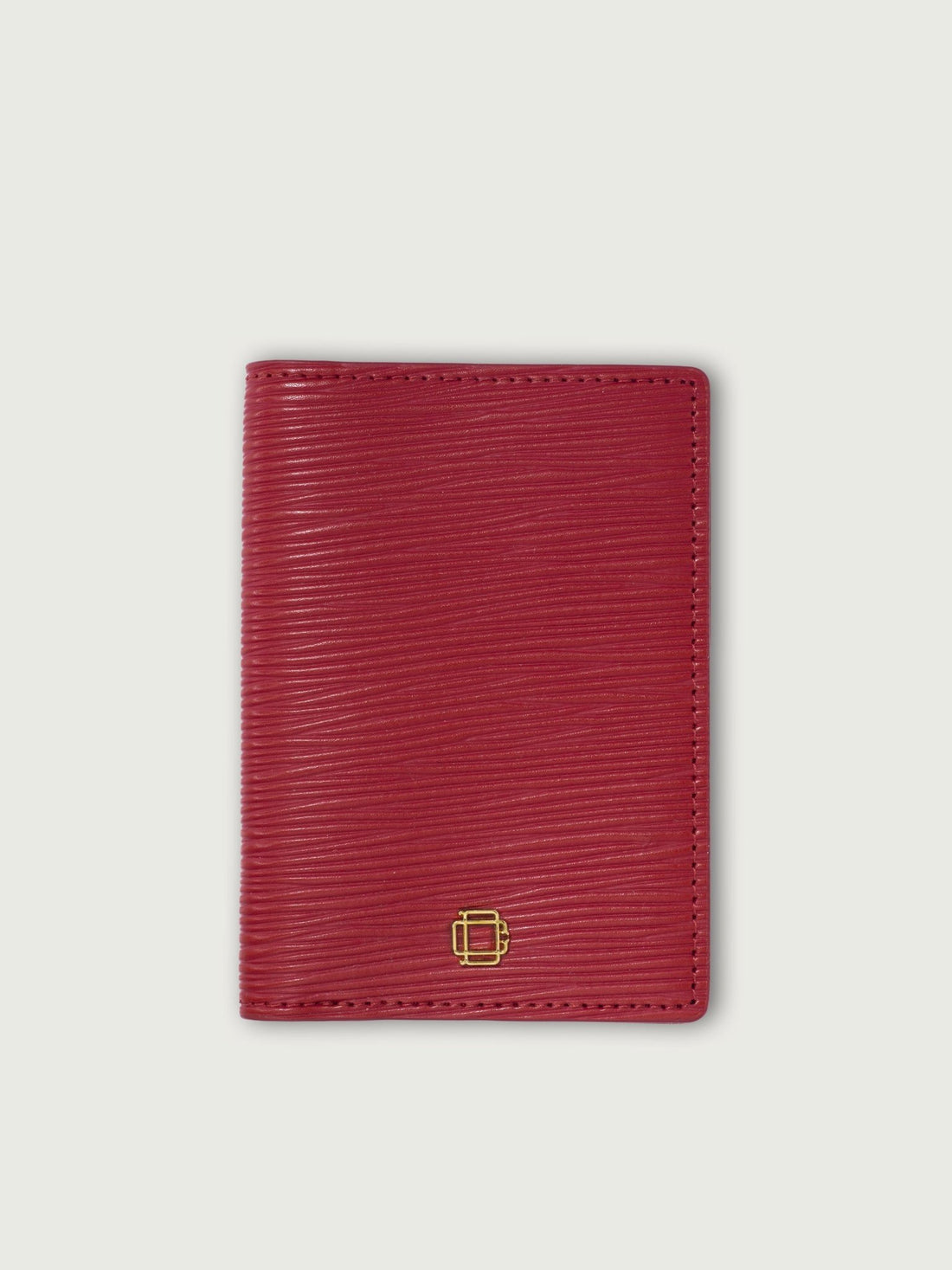 BILLETERA VERTICAL DE CUERO ROJO UNISEX - Di Conza