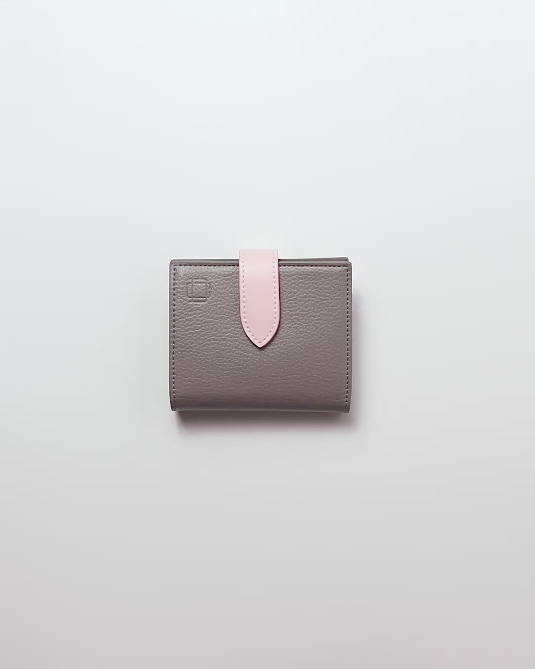 CARTERA CON MONEDERO BICOLOR GRIS OSCURO
