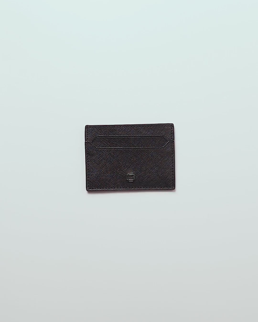 TARJETERO COMPACTO CUERO SAFFIANO NEGRO