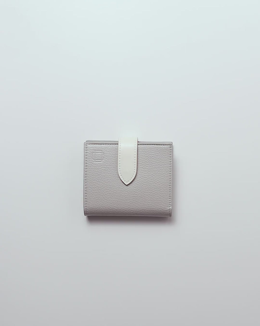 CARTERA CON MONEDERO BICOLOR GRIS CLARO