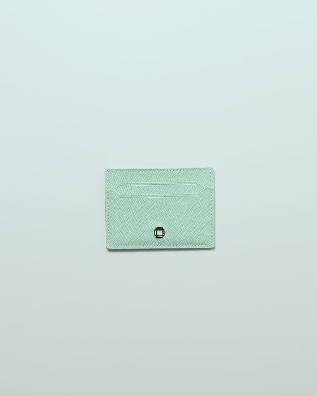 TARJETERO COMPACTO CUERO SAFFIANO MENTA