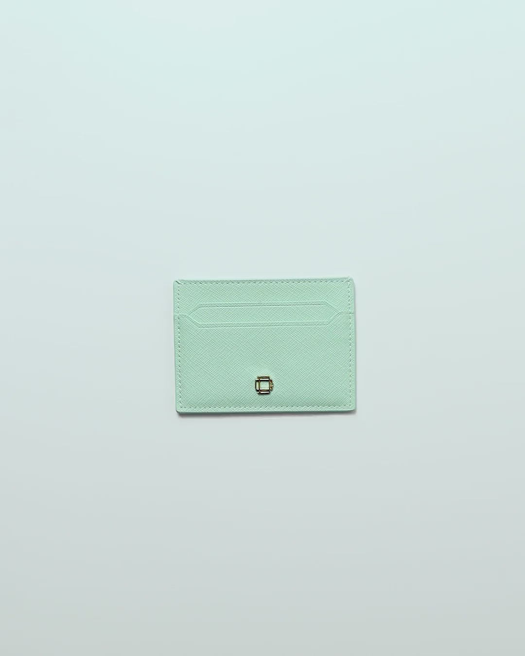 TARJETERO COMPACTO CUERO SAFFIANO MENTA